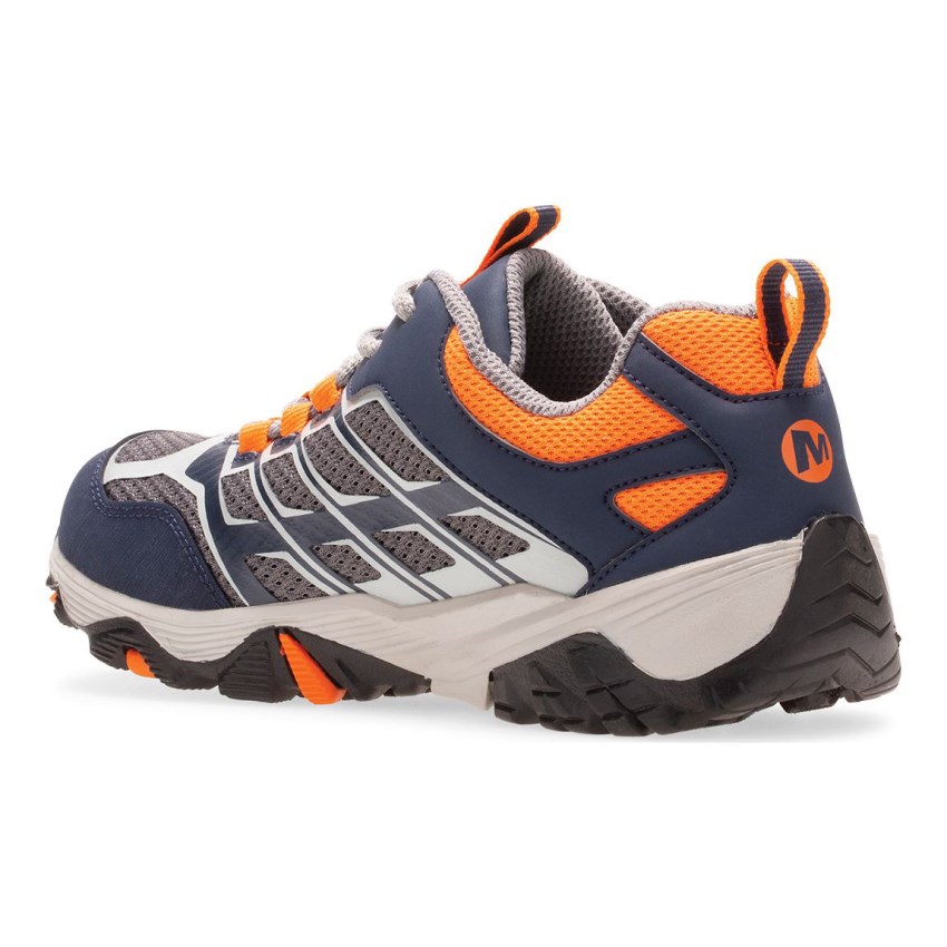 Basket Merrell Moab FST Low Waterproof Bleu Marine/Grise Enfant | N.V.ZRGP